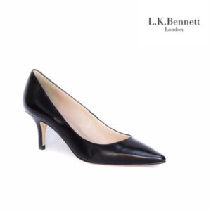 L.K.Bennett Florisa Black Kid Leather Womens Heels