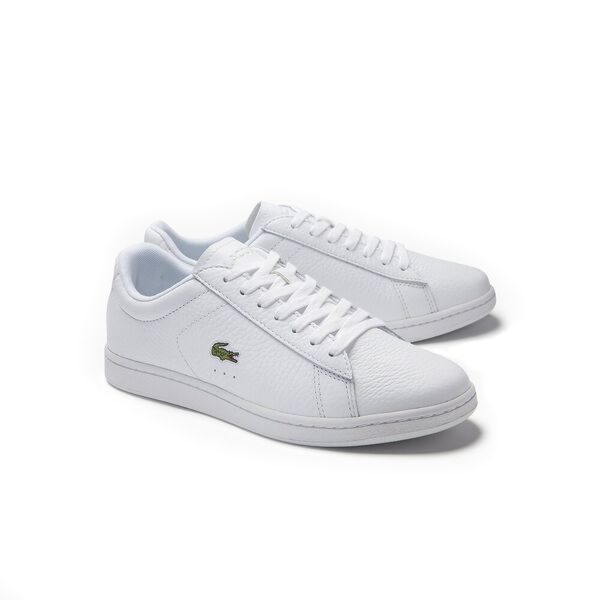 Lacoste Carnaby EVO White Grained Leather Sneaker