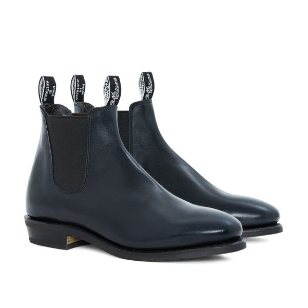 R M Williams Adelaide Rubber Sole Dark Navy Boots