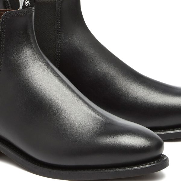 R M Williams Adelaide Black Rubber Sole Boots