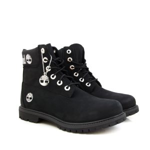 Timberland Women's 6inch Premium Black Silver A5TYU Boots