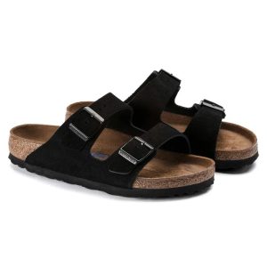Birkenstock Arizona Soft Footbed Suede Black Sandal