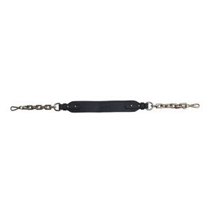 Saben Feature Handle Chain Silver Chunky Black Leather Strap